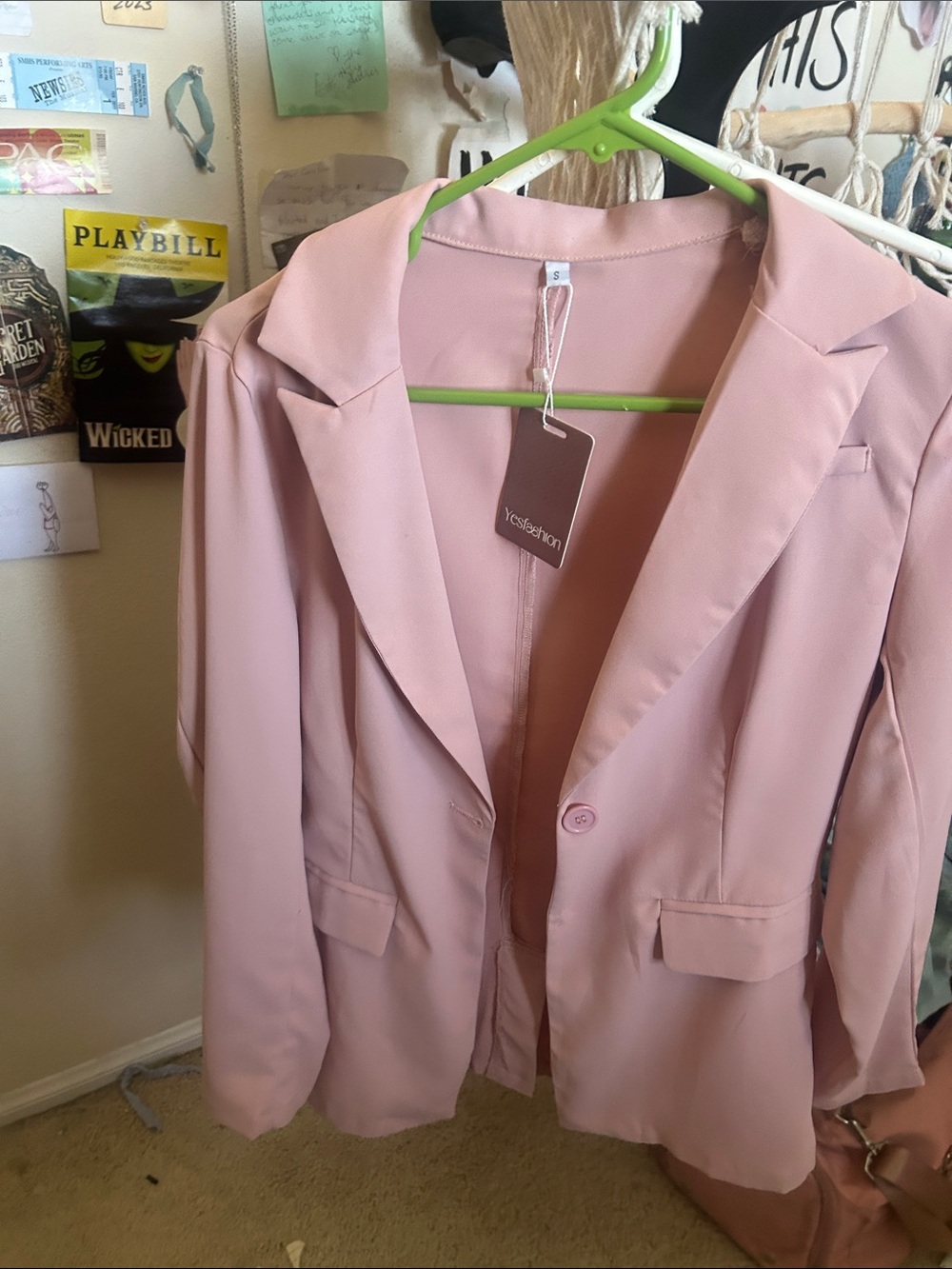SHEIN Dusty Pink Tailored Blazer